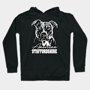 American Staffordshire Terrier dog portrait Hoodie